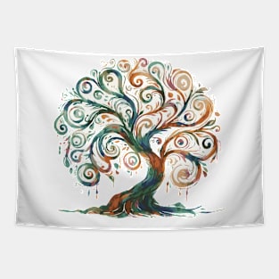 Swirly Tree of Life Tapestry