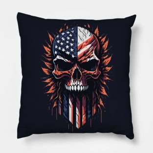 American Skull Pillow