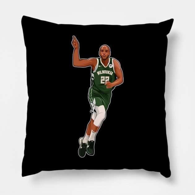 Khris Middleton #22 Get Three Points Pillow by GuardWall17