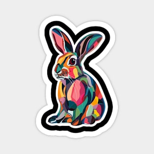 Abstract Rabbit Vector Design Magnet