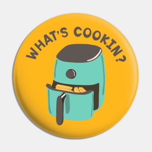 What's Cookin? Air Fryer Graphic Pin