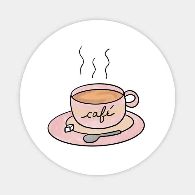 Coffee Cup Cute Coffee Dates Pretty Pink Coffee Cup Cute Coffee Lover Gift  Steaming Cup of Coffee Cappuccino Espresso Latte Macchiato Mocha Cute  Coffee Lover Gift - Coffee - Magnet