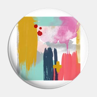 Abstract Brush Strokes Pin