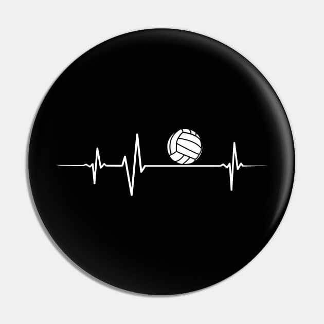 Heartbeat - Volleyball Pin by InfiniTee Design