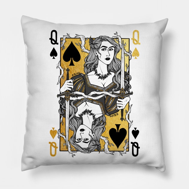 Jude, queen of spades Pillow by ritta1310