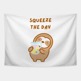 Squeeze the Day Pink Lemonade Sloth Tapestry