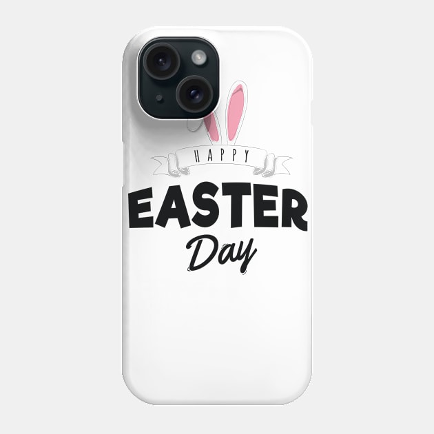 happy easter day white rabbit ears Phone Case by yalp.play