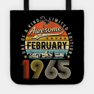 Awesome Since February 1965 Vintage 58th Birthday Tote