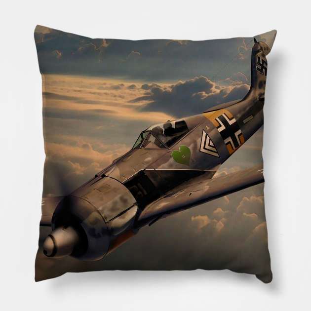 Focke Wulf Fw190 Pillow by Aircraft.Lover