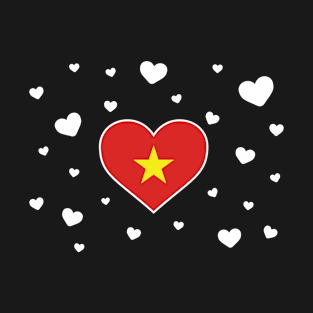 Vietnam  love flag heart designs T-Shirt