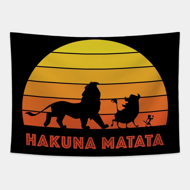 Hakuna Matata Sunset Tapestry by i.mokry