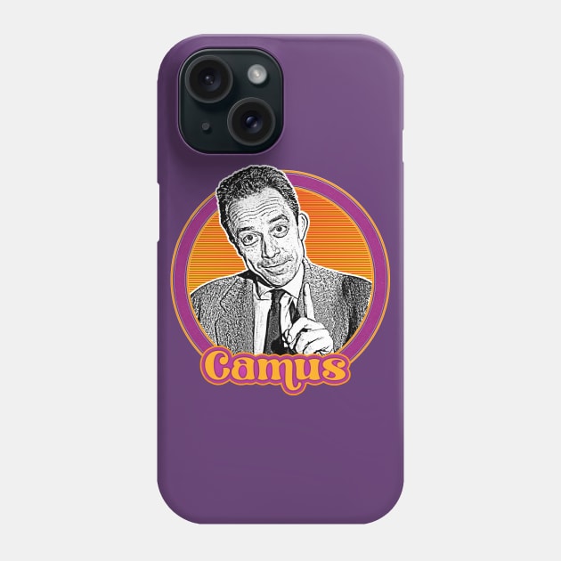 Albert Camus // Retro Fan Art Design Phone Case by DankFutura