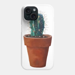 Cactus - prickly potted plant painting Phone Case