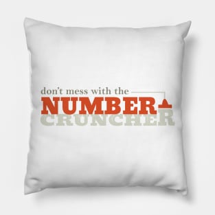 Funny Accounting Number Cruncher Pillow