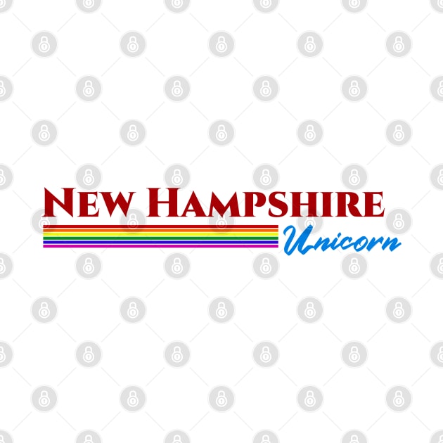 New Hampshire Unicorn Gift by Easy On Me