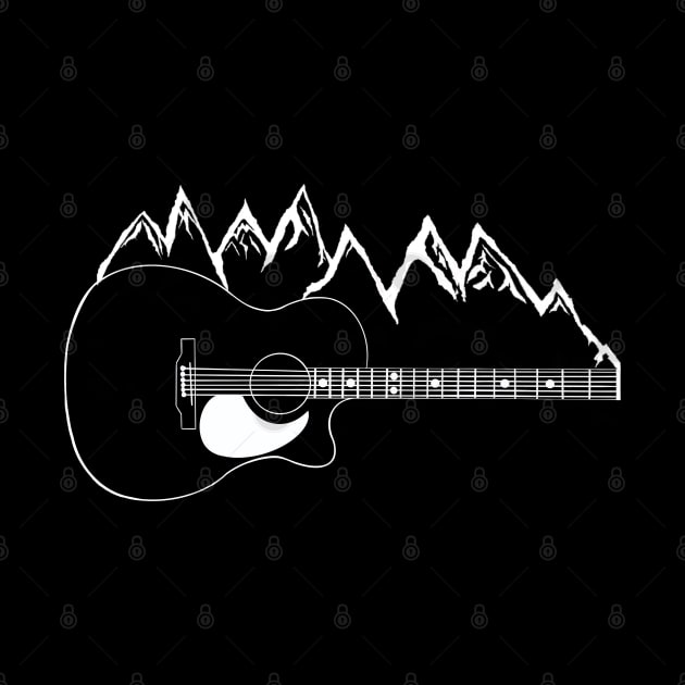 Mountain music guitar and mountains for mountain strummers by BrederWorks