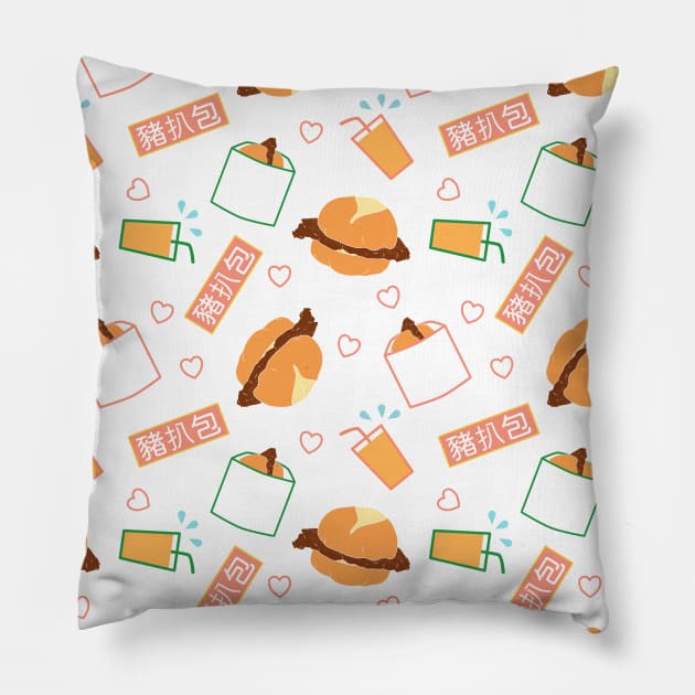 Love Macau Pork Chop Bun Pillow by LulululuPainting