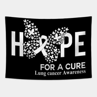 Hope For A Cure Butterfly Gift Lung cancer 2 Tapestry