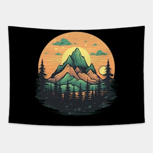 Outdoors, mountains and trees Tapestry