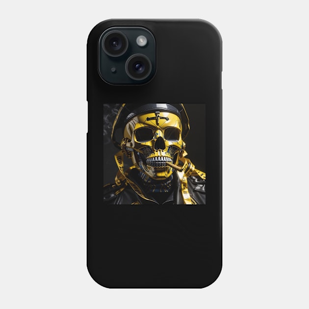 skeleton biker warrior Phone Case by Yellow Cottage Merch