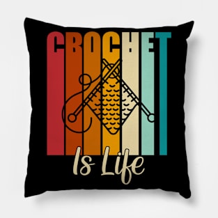 Crochet is Life Crocheting Vintage Sunset Pillow