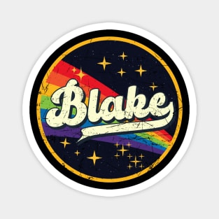 Blake // Rainbow In Space Vintage Grunge-Style Magnet