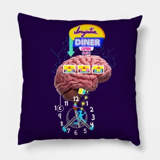 Mind of Hyperactive Imagination 24/7 Diner Pillow