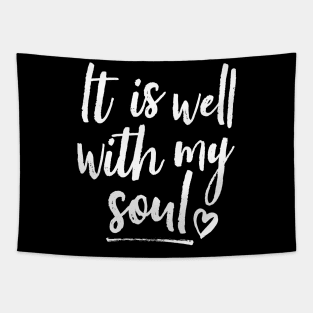 It Is Well With My Soul (White) Tapestry