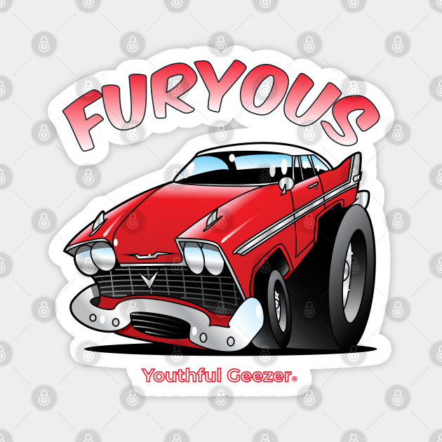 Furyous Cartoon Car Toon - Plymouth Fury - Magnet | TeePublic Furyous Cartoon Car Toon - Plymouth Fury - Magnet | TeePublic