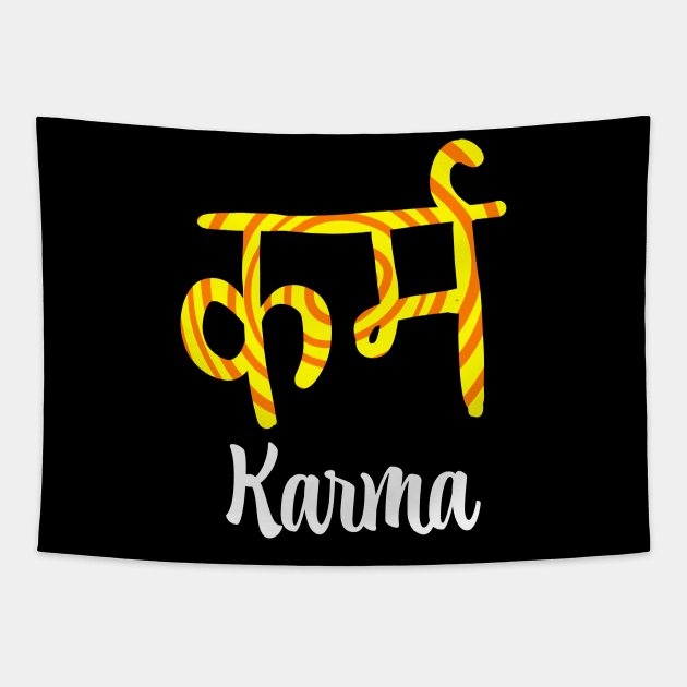 Karma in Sanskrit Tapestry by Think Beyond Color