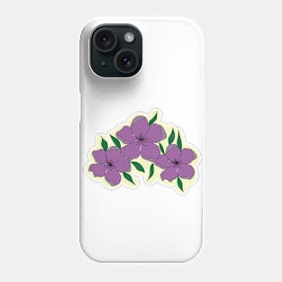 purple flowers in spring Phone Case