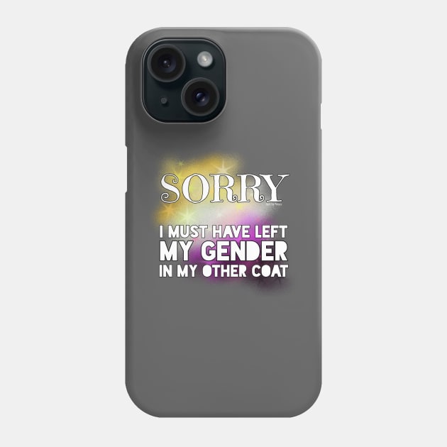 I left my gender in my other coat Phone Case by Art by Veya