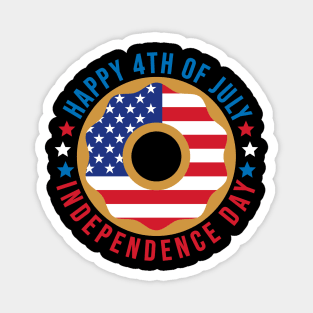 American Flag Donut / Happy Fourth of July / Independence Day Magnet