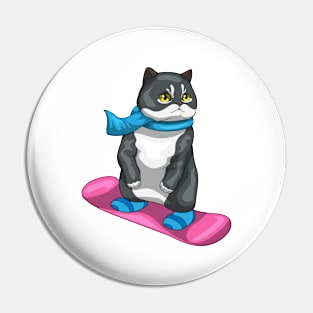 British Shorthair Snowboard Winter sports Pin