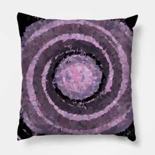 Diamond Swirl of Floating Purple Mandalas Pillow