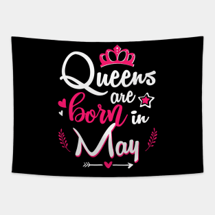 Women Queens Are Born In May Tapestry