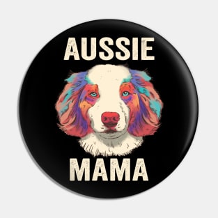 Australian Shepherd Dog Mom Pin