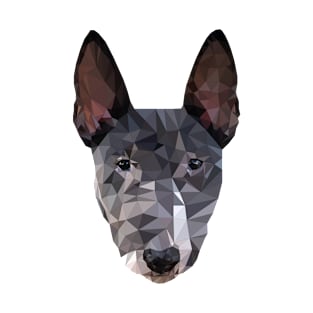 Low Poly Dog Bullterrier Pet Great Britain Art T-Shirt