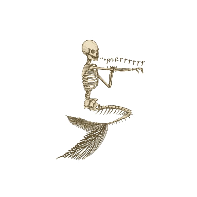 BATHING MERMAID SKELETON merrrrrrrr by dcohea