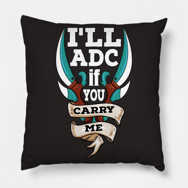 Multiplayer Esports Gaming ADC Support Pillow by USProudness