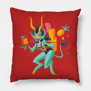 Tiki Krampus Pillow