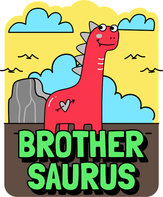 Brother Saurus | Cute Brother Kids T-Shirt by KidsKingdom