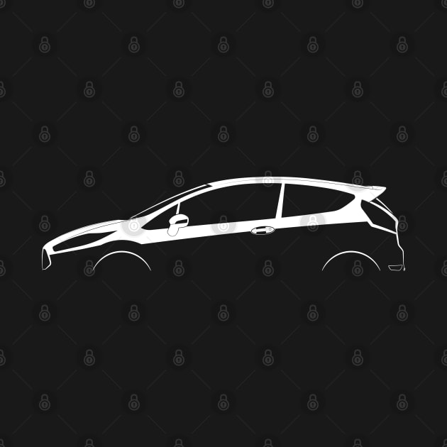 Ford Fiesta ST Mk VI Silhouette by Car-Silhouettes