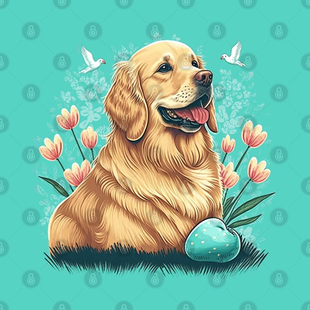 Golden Retriever happy easter day by JayD World