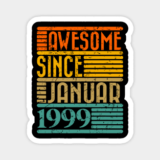 Awesome Since January 1999 25 Years Old 25th Birthday Magnet