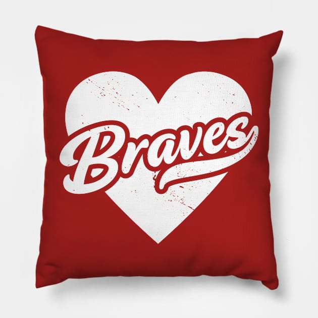 Vintage Braves School Spirit // High School Football Mascot // Go Braves Pillow by SLAG_Creative