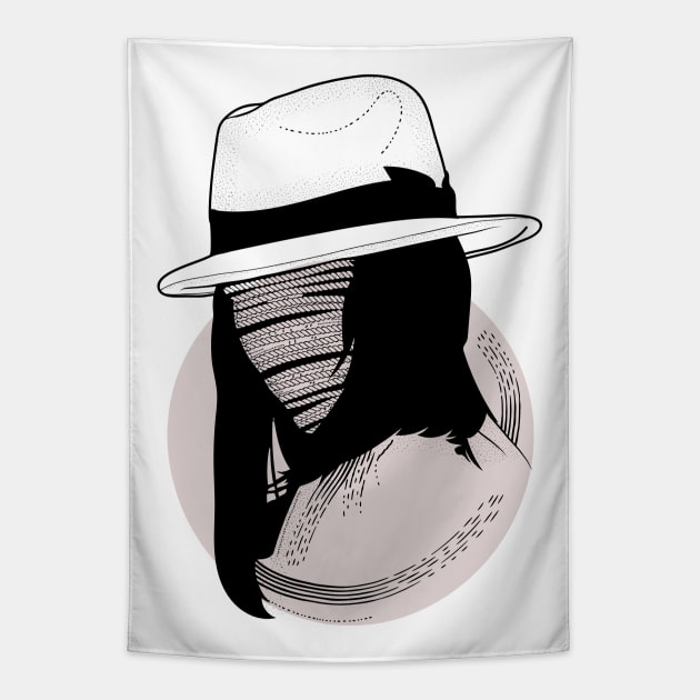 Western Cowgirl Bandit Tapestry by Frajtgorski