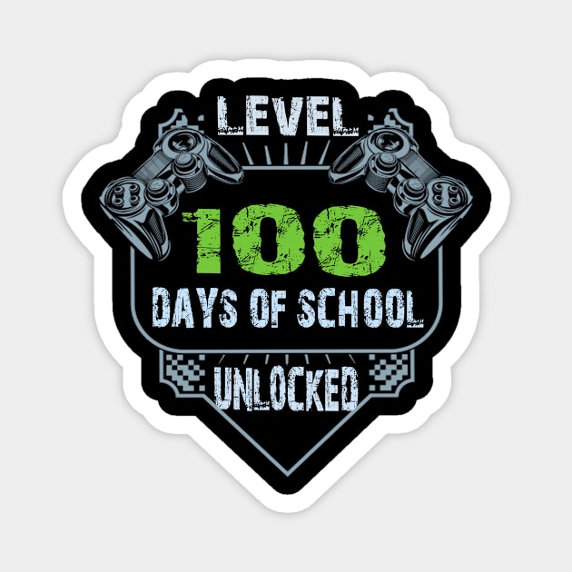 Level 100 days of school unlocked Magnet by Vitarisa Tees