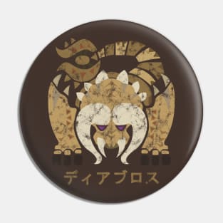 Diablos Distressed Icon Kanji Pin