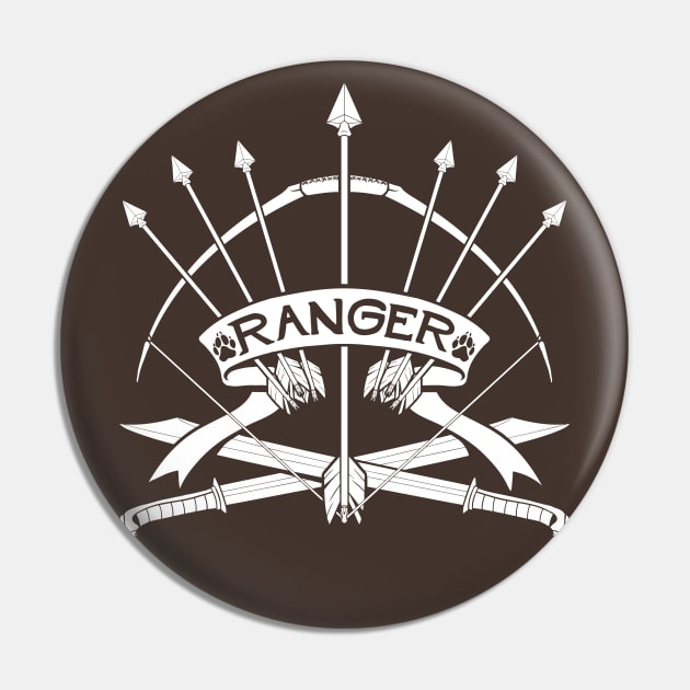 Ranger Class - White Design Pin by CliffeArts